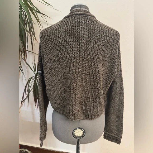 BDG Urban Outfitters Boxy Cropped Fisherman Knit Sweater - Picture 2 of 8